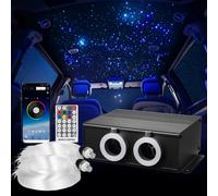 VEVOR Kit di Luci in Fibra Ottica a Stella 900 Pezzi 20 W RGBW LED Fibra Ottica