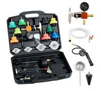 VEVOR Kit di Manometri per Liquido di Raffreddamento da 28 Pezzi con 4 Adattatori, Set di Tester Universale di Pressione per Sistema di Raffreddamento per Autoveicoli, con Pompa di Pressione