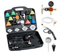 VEVOR Kit di Manometri per Liquido di Raffreddamento da 28 Pezzi con 4 Adattatori, Set di Tester Universale di Pressione per Sistema di Raffreddamento per Autoveicoli, con Pompa di Pressione