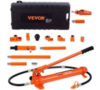 VEVOR Kit di Martinetto Idraulico Carico Max. 10 Tonn. Sollevatore Pompa per Riparazione Auto Corsa da 135 mm, Kit Utensili Sollevatore Idraulico Tipo d'Olio HV15 Cilindro Q235B Anello di Tenuta TPU
