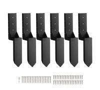 VEVOR Kit di Picchetti di Ancoraggi per Pali Recinzione, Picchetti di Supporto in Acciaio, Riparazione Inclinato Legno Rotto, Palo per Recinzione Avvolgente, Diametro Interno 89 x 89 mm 6 Pezzi