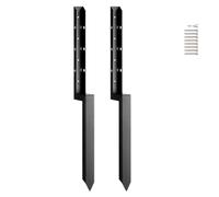 VEVOR Kit di Picchetti di Ancoraggi per Pali Recinzione, Picchetti di Supporto in Acciaio, Riparazione Inclinato Legno Rotto, Palo per Recinzione Avvolgente, Diametro Interno 51 x 51 mm 2 Pezzi