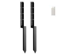 VEVOR Kit di Picchetti di Ancoraggi per Pali Recinzione, Picchetti di Supporto in Acciaio, Riparazione Inclinato Legno Rotto, Palo per Recinzione Avvolgente, Diametro Interno 51 x 51 mm 2 Pezzi