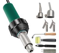 VEVOR Kit di Pistola per Saldatura ad Aria Calda in PVC PP PE, Pistola Potenza 1600W con 8 PZ di Accessori inclusi 4 Ugelli di Sostituzione, Adatto per Pavimenti in Plastica PVC, Tubo, Bagno Galvanico