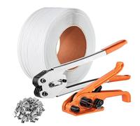 VEVOR Kit di reggiatura con tenditore, strumento sigillante, fascia in PP lunghezza 3280 piedi, 1000 sigilli metallici, kit di reggiatura per imballaggio per pallet
