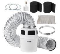 VEVOR Kit di Sfiato per Asciugatrice Interna, con Secchio per Asciugatrice Elettrica con Tubo di Scarico Estensibile da 101,6 x 1500 mm, Qualità Premium e Peso Leggero, per Appartamenti e Camper