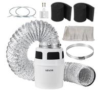VEVOR Kit di Sfiato per Asciugatrice Interna, con Secchio per Asciugatrice Elettrica con Tubo di Scarico Estensibile da 101,6 x 1500 mm, Qualità Premium e Peso Leggero, per Appartamenti e Camper