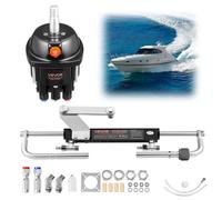 VEVOR Kit di Sterzo Idraulico 90 CV, Pompa per Timone di Sterzo Idraulico, Pressione di Esercizio max. da 1000 PSI, Alloggiamento in Lega di Alluminio, Valvola di Ritegno, per Fuoribordo, Barche