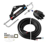 VEVOR Kit di Sterzo Idraulico per Motore Fuoribordo 150 CV per Imbarcazione Pressione di Esercizio max 2,5 MPa, Capacità del Cilindro 117 mL, Bidirezionale, Corsa da 198 mm, con Tubi ad Alta Pressione
