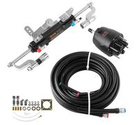 VEVOR Kit di Sterzo Idraulico Pompa per Motori Fuoribordo 2,5 Mpa 300 CV per Imbarcazione, Motore Singolo, con Pompa di Sterzo, Cilindro di Bloccaggio Bidirezionale, 141 mL, Tubi Flessibili da 8 m