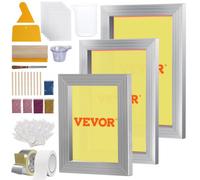 VEVOR Kit di Telaio per Stampa Serigrafica in Lega di Alluminio 3 Misure 110 Maglie Accessori per Stampa, Telaio Serigrafico 3 Pezzi per Macchina di Stampa Serigrafica Spessore 2cm Quantità Maglie 110