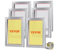 VEVOR Kit di Telaio per Stampa Serigrafica Lega di Alluminio 25,4 x 35,6cm 156 Maglie Pulizia Facile, Telaio Serigrafico 6 Pezzi per Macchina di Stampa Serigrafica Spessore 2,5cm Quantità Maglie 156