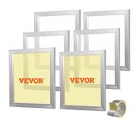 VEVOR Kit di Telaio per Stampa Serigrafica Lega di Alluminio 45,7 x 50,8cm 160 Maglie Pulizia Facile, Telaio Serigrafico 6 Pezzi per Macchina di Stampa Serigrafica Spessore 2,5cm Quantità Maglie 160