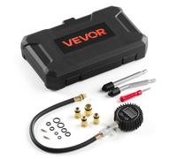 VEVOR Kit di Tester di Compressione per Motore Auto, Tester Manometro di Compressione del Cilindro Intervallo 0,7-13,8 Bar da Officina Garage Auto Moto, Custodia da Trasporto, 4 Adattatori