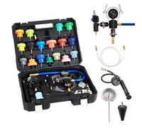 VEVOR Kit di Tester Manometri per Sistema di Raffreddamento da 47 Pezzi, Kit per Prova di Pressione del Radiatore con 3 Adattatori in Metallo, Misura Universale, Strumento di Prova per Autoveicoli