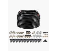 VEVOR Kit di Tubi per Compressore d'Aria, 60,96 m x 19,05 mm, Sistema di Tubazioni per Aria Compressa in HDPE-Alluminio, a Prova di Perdite, Resistente alla Pressione per Garage e Officine, Nero