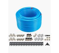 VEVOR Kit di Tubi per Compressore d'Aria, 60,96 m x 19,05 mm, Sistema di Tubazioni per Aria Compressa in HDPE-Alluminio, a Prova di Perdite, Resistente alla Pressione per Garage e Officine, Blu