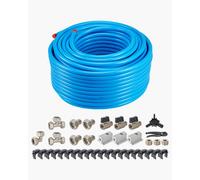 VEVOR Kit di Tubi per Compressore d'Aria, 91,44 mm x 19,05 mm, Sistema di Tubazioni per Aria Compressa in HDPE-Alluminio, a Prova di Perdite, Resistente alla Pressione per Garage e Officine, Blu