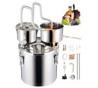 VEVOR Kit Distillatore per Alcol Doppio Condensatore Serbatoio 19L Fai-da-te