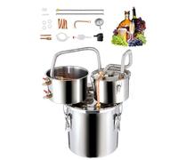 VEVOR Kit Distillatore per Alcol Doppio Condensatore Serbatoio 11,4L Pompa 8W