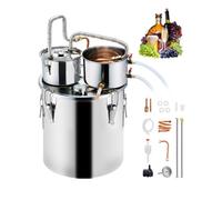 VEVOR Kit Distillatore per Alcol Doppio Condensatore Serbatoio 30L Pompa 8W