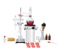 VEVOR Kit distillazione oli essenziali 500 ml - Set 33 pezzi, vetreria 3,3 Boro, piastra 1000 W