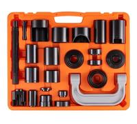 VEVOR Kit Estrattore Giunti Sferici 25 Pezzi, Pressa a C con Adattatori, Attrezzi per Smontare e Montare Giunti Sferici e Silentblock su Veicoli 2WD e 4WD, Acciaio al Carbonio con Valigetta