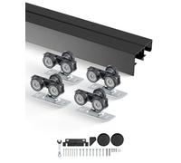 VEVOR Kit Ferramenta per Porta Scorrevole Bypass, 1219 mm, Resistente, in Lega di Alluminio, per Porta Scorrevole dell'Armadio con Tiranti a Dita, per Sistema a 2 Porte, per Spessori Porta 35-45 mm