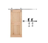 VEVOR Kit Ferramenta per Porta Scorrevole da Fienile 2011 mm, Capacità 150 kg, Compatibile con Larghezza 914-1016 mm e Spessore 34,9-44,45 mm, Binario Resistente Rullo a Forma J, Argento