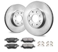 VEVOR Kit Freno Anteriore 257,2 mm Dischi Freno per Vauxhall Adam(M13), Corsa D (S07), Corsa D Box/Hatchback (S07), Kit di Ricambio Pastiglie Freno in Ceramica per Dischi Freno, Rotori Anteriori
