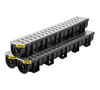 VEVOR Kit Grondaia Esterna 3 pezzi 15x13x100 cm per Giardino Vialetto Piscina
