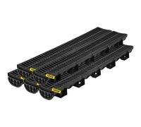 VEVOR Kit Grondaia Esterna 5 pezzi in HDPE 14,5x8x100 cm per Scarico Giardino