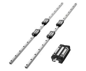 VEVOR Kit Guida Lineare HGR20 2 pezzi di Guide Lineari da 1000 mm 4 Blocchi di Scorrimento con Cuscinetti, Antiruggine Alta Precisione, Binario Lineare per Fai da te, Router CNC, Torni, Stampanti 3D