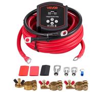 VEVOR Kit Isolatore Batteria Doppia 12 V 300 Amp, Relè VSR Manuale e Automatico Sensibile alla Tensione con Voltmetro, Schermo LCD, Isolatore Compatibile con Batterie al Piombo, Furgone, Camper