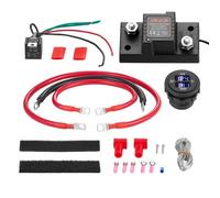 VEVOR Kit Isolatore Batteria Doppia 12 V 80 Amp, Relè Sensibile alla Tensione VSR Manuale e Automatico con Voltmetro, Schermo LCD, Isolatore Compatibile con Batterie al Piombo, per Furgone Camper