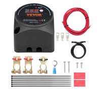 VEVOR Kit Isolatore Doppia Batteria, 12 V 140 A, Manuale e Automatica Relè Sensibile alla Tensione VSR con Schermo LCD, Isolatore Batteria per ATV UTV RV Camper Fuoristrada Caravan Camion Barca Yacht