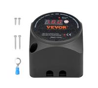 VEVOR Kit Isolatore Doppia Batteria, 12 V 140 A, Manuale e Automatica Relè Sensibile alla Tensione VSR con Schermo LCD, Isolatore Batteria per ATV UTV RV Camper Fuoristrada Caravan Camion Barca Yacht