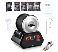 VEVOR Kit Lucidatrice per Rocce 1,8 kg, 9 Velocità, Timer di Lucidatura 9 Giorni, Kit Lucidatura Pietre, Lucidatrice per Rocce con Pietre Preziose Grezze e Graniglie Lucidanti, Lucidatrice Rocce ABS
