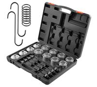 VEVOR Kit Manicotto di Trazione e Pressione da 28 Pezzi, Set di Rimozione e Installazione Cuscinetti a Boccola in Acciaio, con Custodia per Il Trasporto, Compatibilità Multi-Veicolo per Motori
