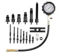VEVOR Kit Manometro per Compressione Con 18 Adattatori per Motori Diesel 0-70 Bar, Pressione Cilindro Motore per Auto Moto da Garage Officina, Misuratore Pressione Auto
