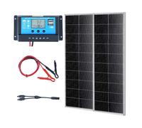 VEVOR Kit Pannello Solare Monocristallino 100Wx2 Pezzi con Regolatore di 200W
