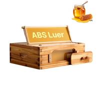 VEVOR Kit per arnia con scatola media, Legno di abete rivestito di cera d'api, Kit per arnia Langstroth con 10 telai finestre in acrilico trasparente per apicoltori, Strumenti per arnia apicoltura