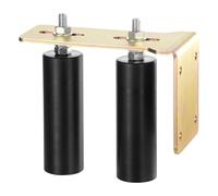 VEVOR Kit per Cancello Scorrevole, Kit Ferramenta per Cancello Scorrevole, Rulli per Cancello Regolabili Universali, Rullo Guida Cancello Scorrevole e Porta Resistente con Staffa a L, Diametro 50 mm