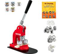 VEVOR Kit per Fustellatrice Manuale di Badge Spillo Bottoni Modelli Diametro 25mm, Kit di Punzonatrice Manuale in Ferro ABS per Badge Spillo Fai-da-Te con Accessori Completi Modelli da Diametro 25mm