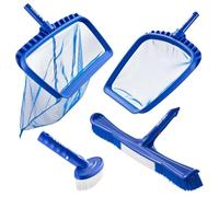 VEVOR Kit per la Pulizia della Piscina con 2 Spazzole Rimovibili 51 e 14 cm e 2 Retini per Skimmer, Set di Strumenti per Pulire Le Piscine Interrate Fuori Terra per Foglie, Maglia Fine, Senza Pali