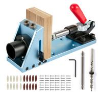 VEVOR Kit per Maschere per Fori Tascabili, Peso 5,3 Libbre Posizionatore Guida per Foratura Obliqua, Localizzatore di Punzoni Azzuro per Costruire Senza Sforzo Mobili e Altri Tipi di Falegnameria