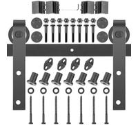 VEVOR Kit per Porta della Stalla 305 cm Kit Hardware per Porta della Stalla 150 kg Binario per Porta della Stalla Acciaio al Carbonio, Porta Rammenda Spessore 35-45 mm Pannello Porta Larghezza 152 cm