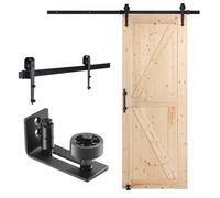 VEVOR Kit per Porta Scorrevole da Fienile Kit Ferramenta, Kit per Porta da Fienile in Legno Scorrevole Binario 1676 mm, Kit Guida per Porta Scorrevole Ferramenta Fai da te, Set Accessori per Porta