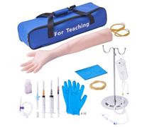 VEVOR Kit per Pratica di Prelievo, Kit di Formazione per Venipuntura endovenosa IV, Kit per Braccio per Pratica per IV ad Alta Simulazione con Borsa per il Trasporto, Pratica e Abilità IV Perfette