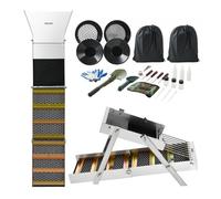 VEVOR Kit per Ricerca dell'Oro Highbanker Pieghevole 3 in 1 da 1270mm, Kit di Prospezione Classificazione Oro Attrezzature Minerarie Portatili da 26pz con Setacci Oro Magneti Zaino e Altri Accessori